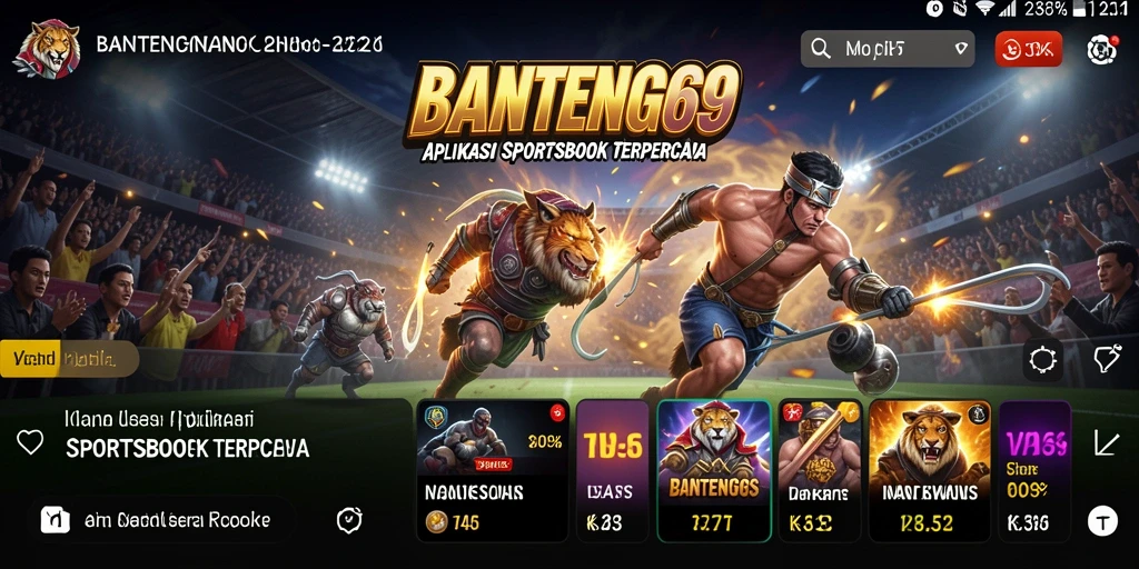 Screenshot utama BANTENG69 menampilkan tampilan taruhan olahraga yang menarik.