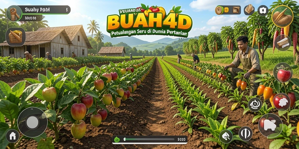 Tampilan menarik dari gameplay peternakan di BUAH4D.