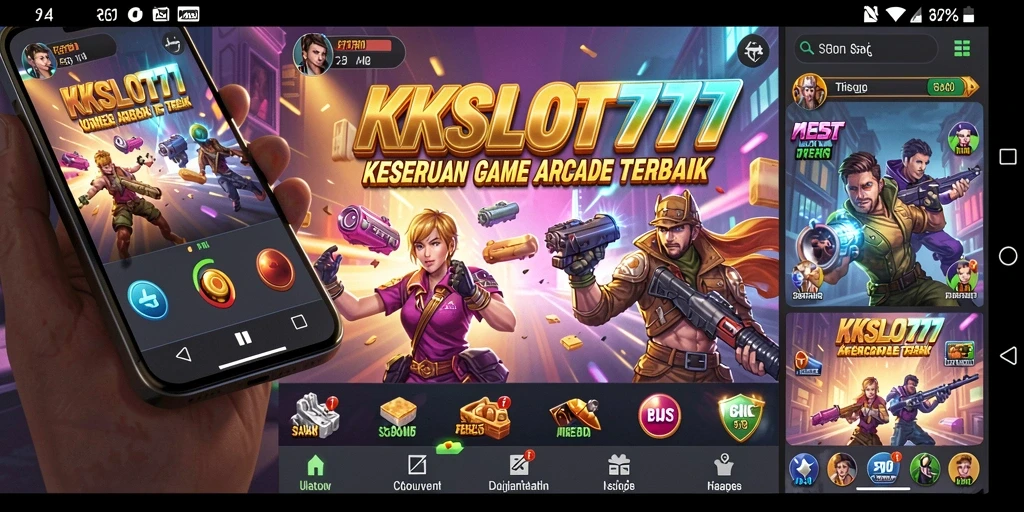 Screenshot KKSLOT777 menampilkan aksi seru dalam gameplay Arcade.