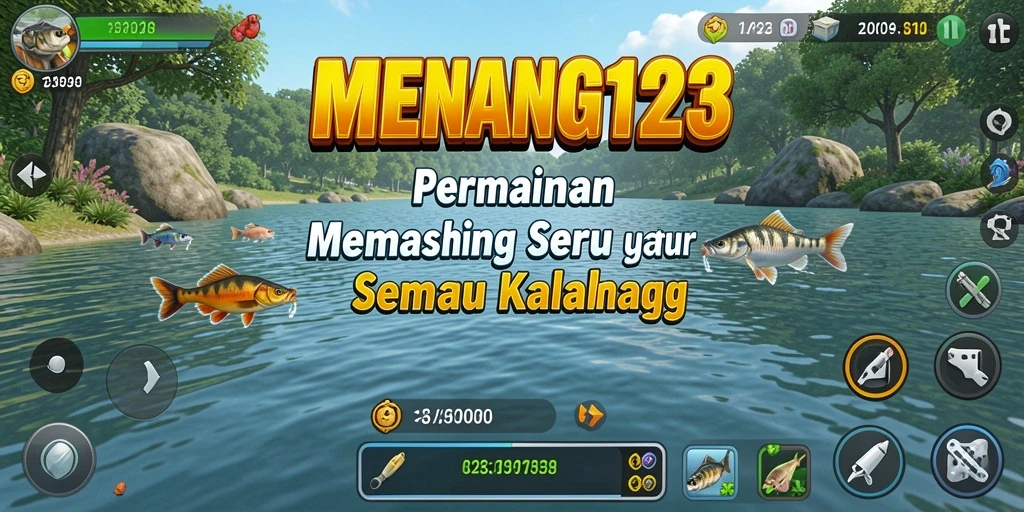 Gameplay menarik MENANG123 saat memancing di lokasi indah.