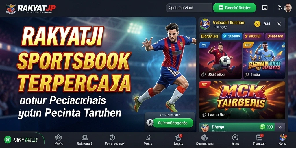 Tampilan antarmuka pengguna RAKYATJP saat bermain sportsbook.