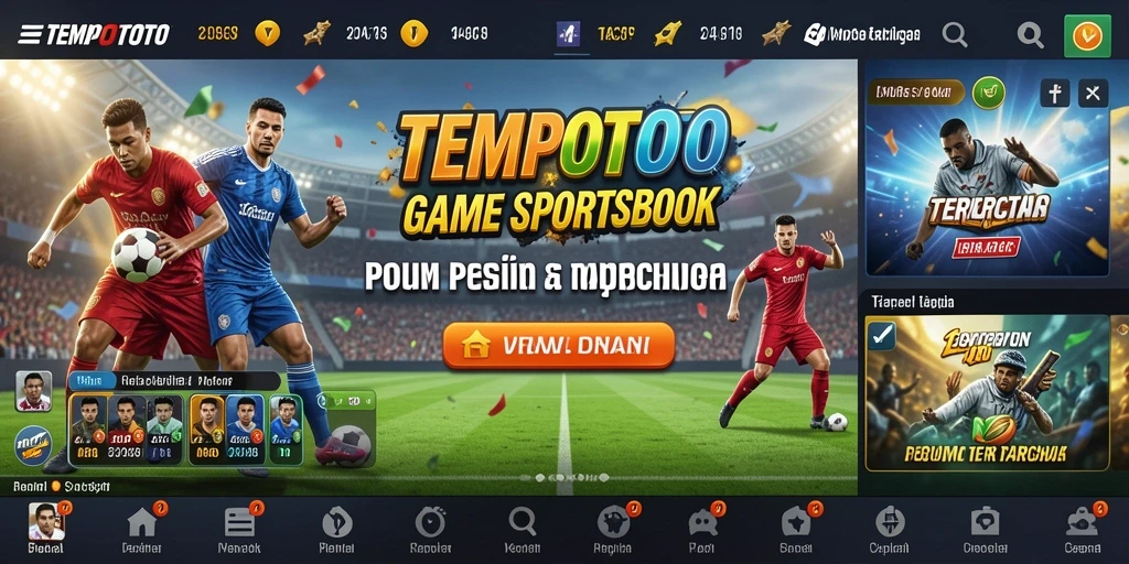 Tampilan gameplay menarik di aplikasi Sportsbook TEMPOTOTO.