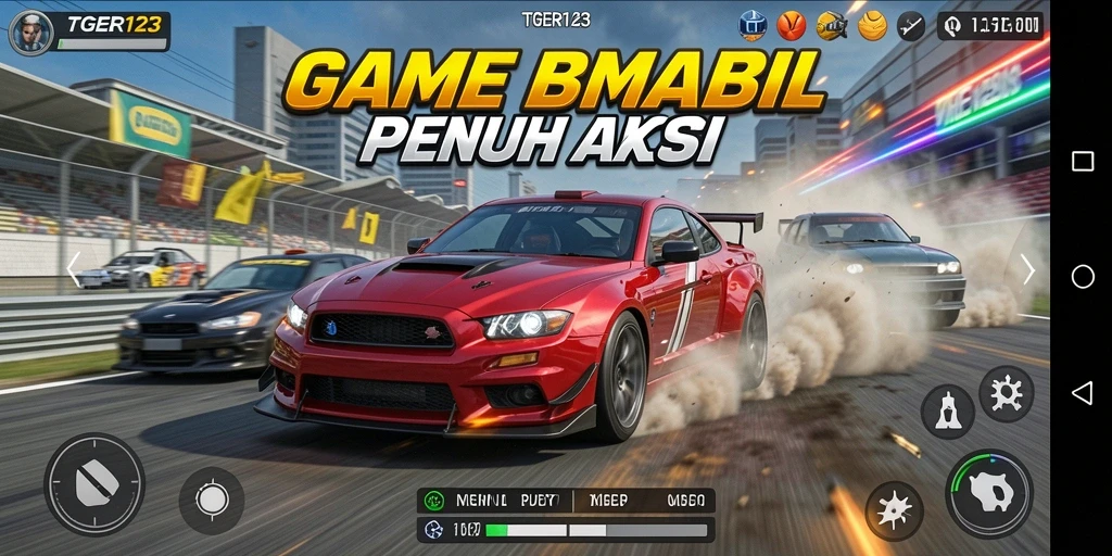 Gameplay balap mobil yang mendebarkan di TGER123.