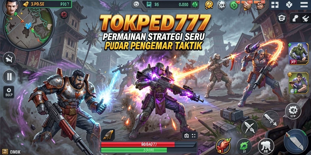 Tangkapan layar menunjukkan aksi seru dari gameplay TOKPED777.