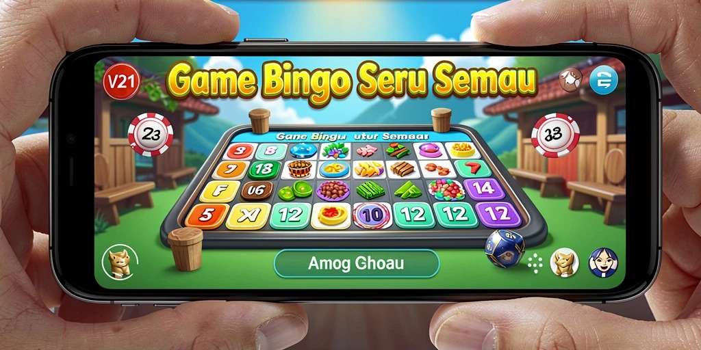 Screenshot utama V21 menampilkan gameplay Bingo yang seru dan interaktif.