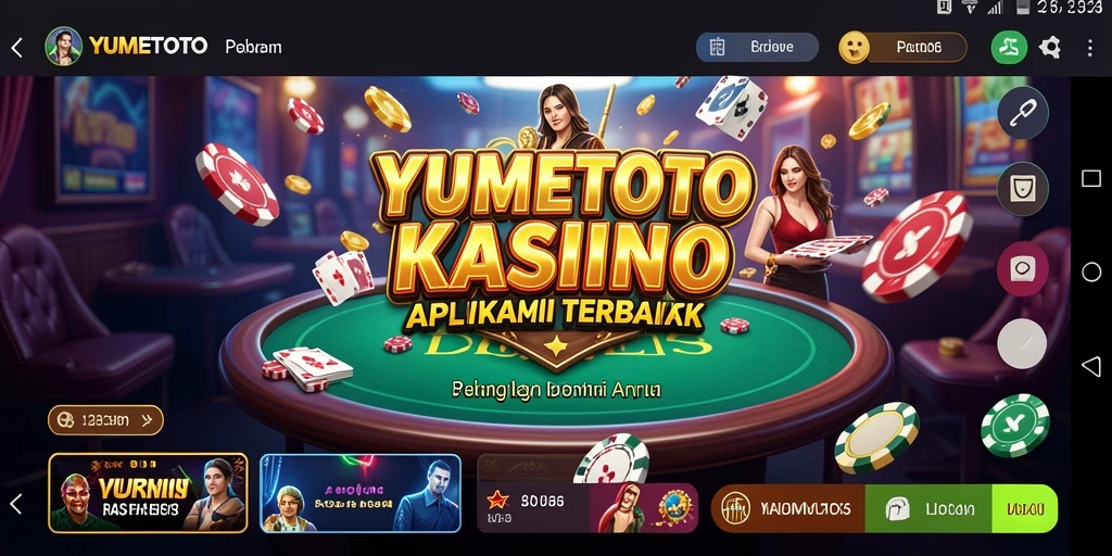 Tampilan gameplay Kasino yang mengasyikkan dalam YUMETOTO.