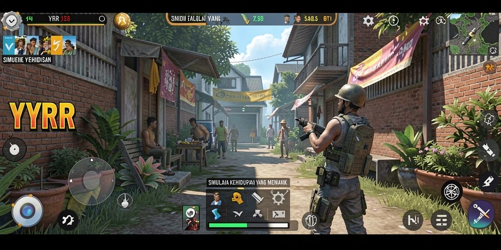 Tampilan gameplay YYRR yang menarik dan mendefinisikan simulasi kehidupan.