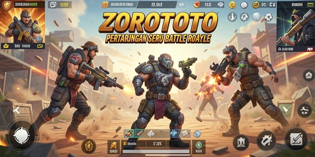 Tampilan menarik dari gameplay ZOROTOTO di arena Battle Royale.